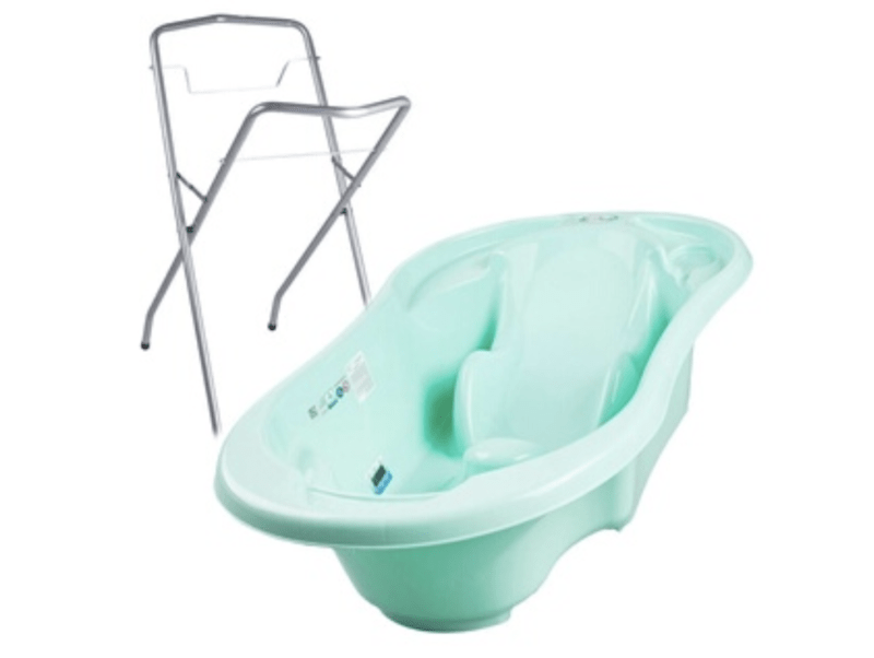 Monmobilierdesign Baignoire Bebe Avec Reducteur Integre Vert Pied Ma Baby Checklist